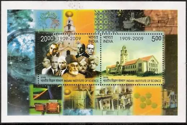 India_-_Indian_Institute_of_Science_-_2008_(Indian_Miniature_Sheets)_-_Stamp_-_MNH_-_Pack_of_2
