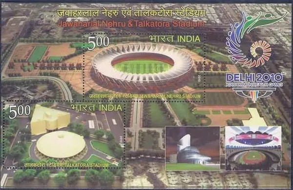 India_-_Delhi_2010_Commonwealth_Games-2010_Indian_Miniature_Sheets_-_Stamp_-_MNH_-_Pack_of_3