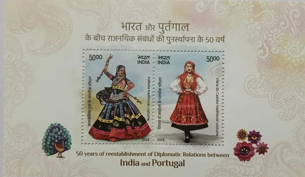 India_-_50_Years_of_Re-establishment_of_Diplomatic_Relations_Between_India_and_Portugal_(2025)_Indian_Miniature_Sheet_-_Stamp_-_MNH