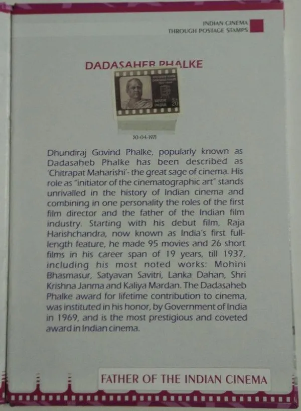 India_-_Indian_Cinema_Through_Postage_Stamps_Presentation_Pack_-_MNH