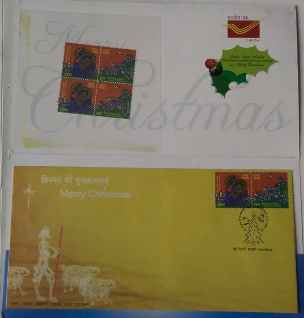 India_-_2008_-_Merry_Christmas_Presentation_Pack_-_Stamp_-_MNH