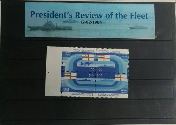 India_-_1984_-_Presidents_Review_Of_The_Fleet_Presentation_Pack_-_Stamp_-_MNH