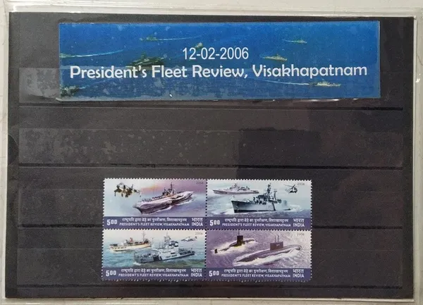 India_-_2006_-_Presidents_Fleet_Review_Visakhapatnam_Presentation_Pack_-_Stamp_-_MNH