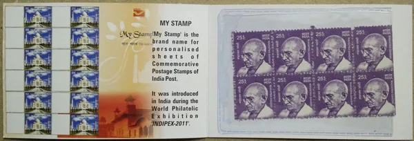 India_-_Mahatma_Gandhi_(1)_Set_Of_2_Presentation_Pack_-_Stamp_-_MNH