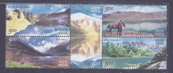 India_-_2006_-_Himalayan_Lakes_(Indian_Se-Tenants)_-_Stamp_-_MNH