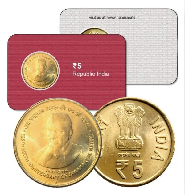 India_-_2014_-_125th_Birth_Anniversary_of_Jawaharlal_Nehru_ATM_card_(Pvt)_-_Pack_of_2