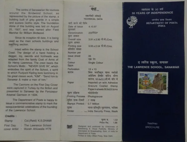 India_-_SBR_-_1997_-_The_Lawrence_School_Sanawar_(H.P)_Crest_-_Pack_of_3