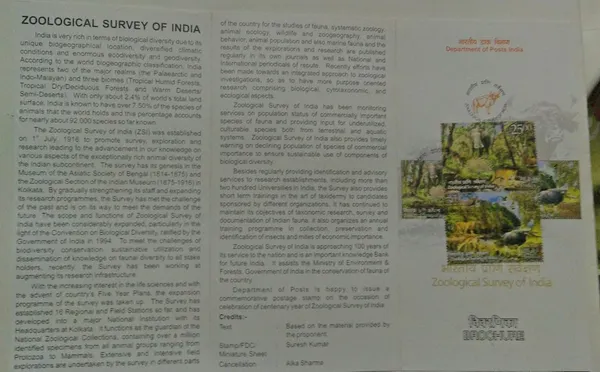 India_-_SBR_-_2015_-_Zoological_Survey_of_India_(Set_of_2)_-_Pack_of_2