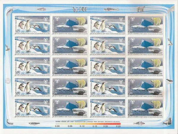 India_-_Preserve_The_Polar_Regions_And_Glaciers_(Sheetlets)_-_Stamp_-_MNH