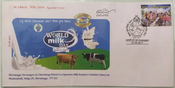 INDIA_-_Special_Cover_-_01-06-2017_-_World_Milk_Day_-_Pack_of_3