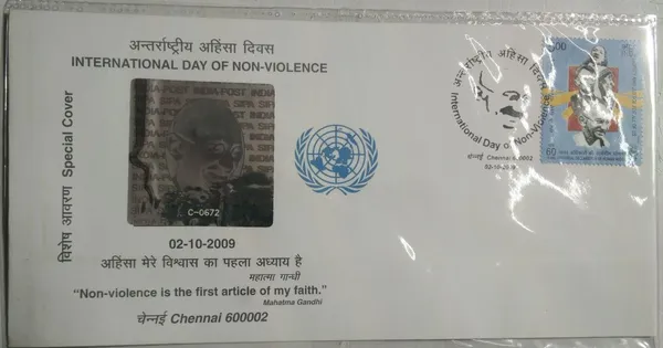 INDIA_-_Special_Cover_-_02-10-2009_-_International_Day_of_Non-Violence_(2)