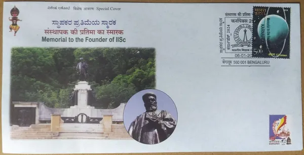 INDIA_-_Special_Cover_-_06-01-2024_-_Memorial_To_The_Fonder_Of_Iisc_-_Pack_of_3