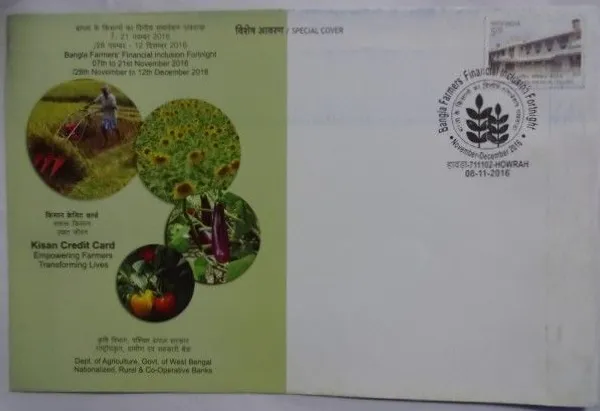 INDIA_-_Special_Cover_-_08-11-2016_-_Bangla_Farmers_Financial_Inclusion_Fortnight_-_Pack_of_3