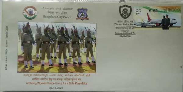 INDIA_-_Special_Cover_-_09-01-2020_-_A_Strong_Women_Police_Force_for_a_Safe_Karnataka_-_Pack_of_3