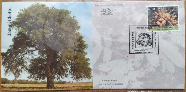 INDIA_-_Special_Cover_-_14-12-2018_-_Culture_of_Telangana_Jammi_Chettu_-_Pack_of_2
