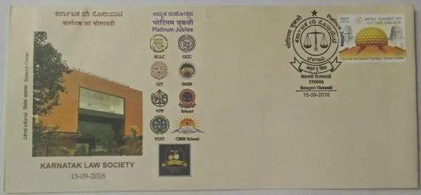 INDIA_-_Special_Cover_-_15-09-2018_-_Karnatak_Law_Society_-_Pack_of_2