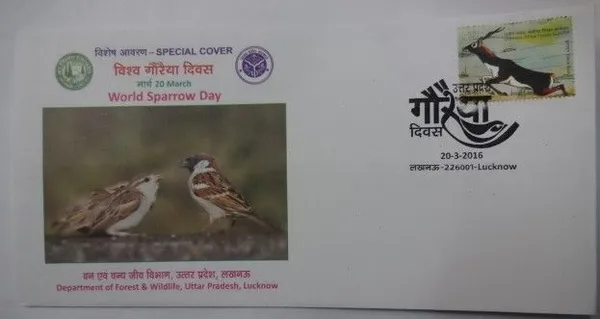 INDIA_-_Special_Cover_-_20-03-2016_-_Department_of_Forest_Wildlife_Uttar_Pradesh_Lucknow_-_Pack_of_3
