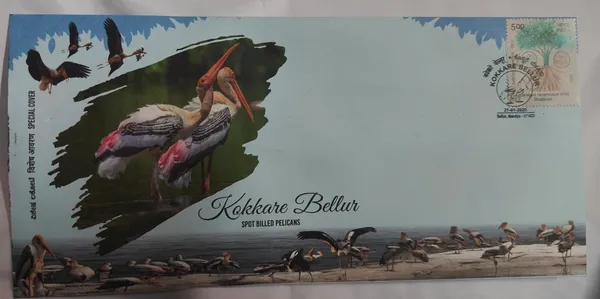 INDIA_-_Special_Cover_-_21-01-2026_-_Kokkare_Bellur_Spot-Billed_Pelicans_Special_Cancellation_Cover_-_Pack_of_3