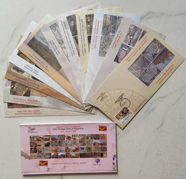INDIA_-_Special_Cover_-_30-06-2022_-_Geo_Heritage_Sites_Of_Rajasthan_(set_Of_11)