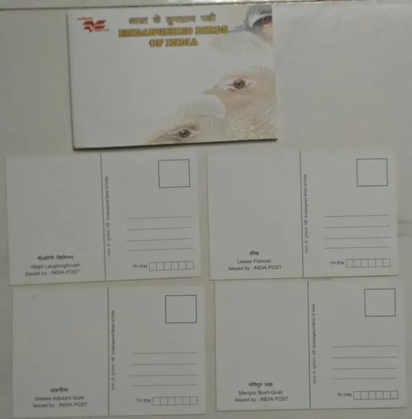 India_-_Endangered_Birds_of_India_Maximum_Cards._Collectible_item_-_Pack_of_2