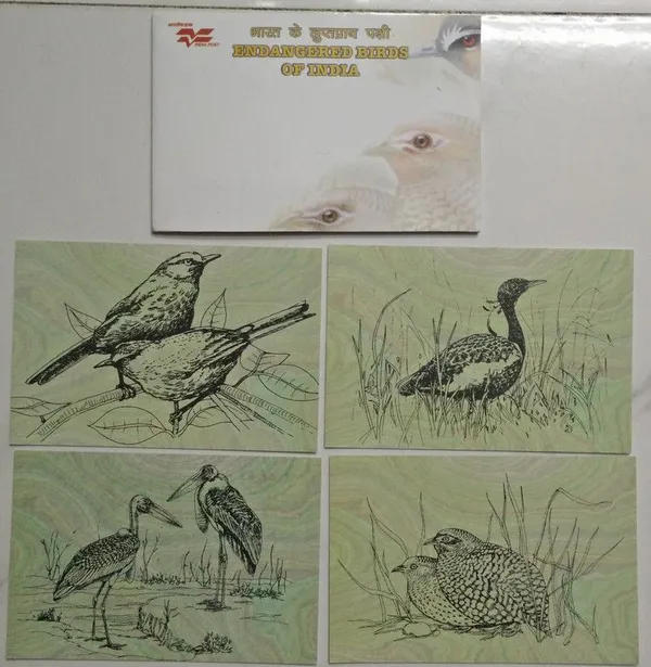 India_-_Endangered_Birds_of_India_Maximum_Cards._Collectible_item_-_Pack_of_2