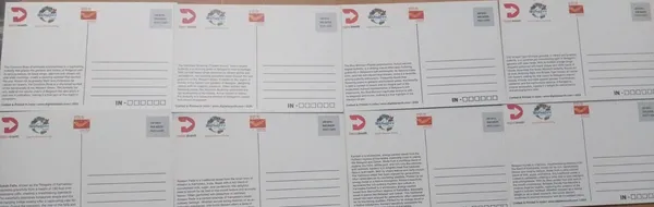 IKSHUPEX_2025_Set_of_9_POSTCARDS-_BELAGAVI_SWEETS-BUTTERFLIES-GOKAK_FALLS_-_Maximum_Card