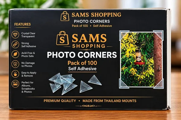 Sams_Shopping_Transparent_Self-Adhesive_Photo_Corners_-_Pack_of_100