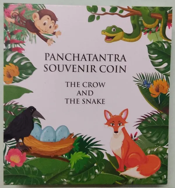 Panchatantra_Coloured_Souvenir_Coin_Proof_Set_The_Crow_And_The_Snake_(Proof_Set)
