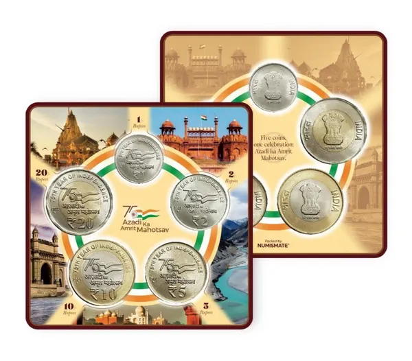 75_Azadi_Ka_Amrit_Mahotsav_Set_of_5_Coins_(Rs._1,,,_,_)_UNC