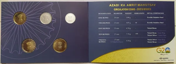 India_-_2023_-_75th_Year_of_Independence_Akam_Rs._1,,,_,__Circulation_Coins_-_Series