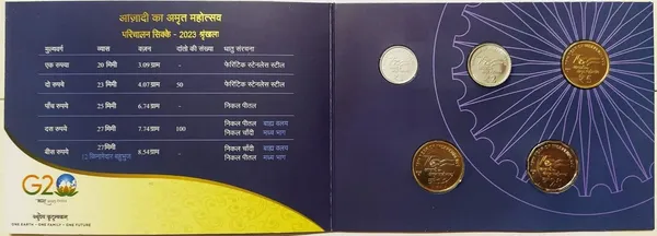 India_-_2023_-_75th_Year_of_Independence_Akam_Rs._1,,,_,__Circulation_Coins_-_Series