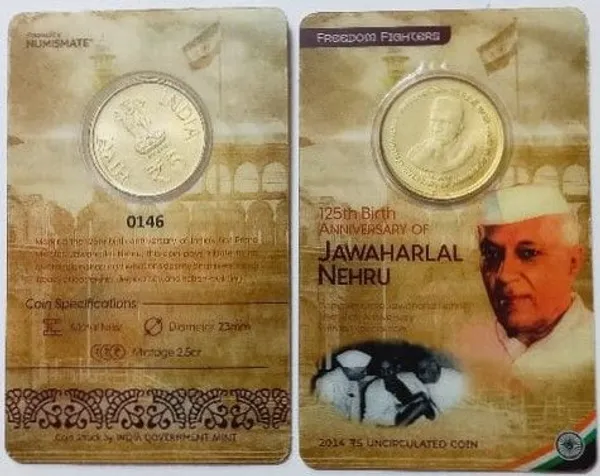 India_-_2014_-_125th_Birth_Anniversary_of_Jawaharlal_Nehru_ATM_Card_(Pvt)_-_Pack_of_2