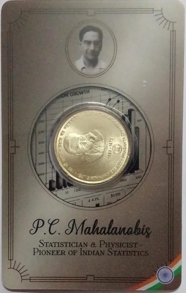 India_-_2018_-_P_C_Mahalanobis_Statistician_Physicist_Pioneer_Of_Indian_Statistics_Atm_Card_(Pvt)_-_-_Pack_of_2