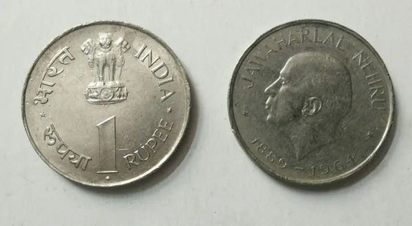 India_-_1964_-_1_Rupee_-_JAWAHARLAL_NEHRU_1889_-_1964-_1_No_-_UNC_-_Pack_of_2