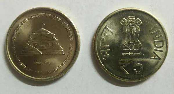 India_-_2016_-_5_Rupees-150th_Anniversary_of_Allahabad_High_Court_1866-2016-1_No-_UNC_-_Pack_of_3