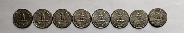 United_States_1_QUARTER_DOLLAR_1991-1998_(8_COINS)