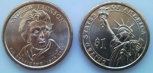 United_States_7th_President_One_Dollar_-_Andrew_Jackson_(1829-1837_UNC)1Quantity
