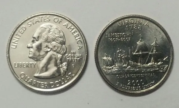 United_States_Quarter_Dollar_Virginia_State_1_Coin_(#_10/50)_UNC_-_Pack_of_2