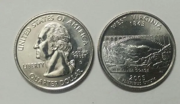United_States_Quarter_Dollar_West_Virginia_State_1_Coin_(#_35/50)_UNC_-_Pack_of_2