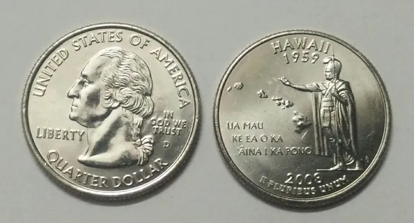United_States_Quarter_Dollar_Hawaii_State_1_Coin_(#_50/50)_UNC_-_Pack_of_2