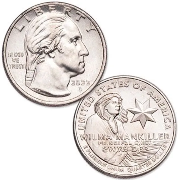 United_States_District_Quarters,_UNC_1_Coin_2022_(Wilma_Mankiller)_-_Pack_of_2