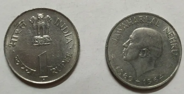 India_-_1964_-_1_Rupee_-_JAWAHARLAL_NEHRU_1889_-_1964_Used_1_No_-_Pack_of_3