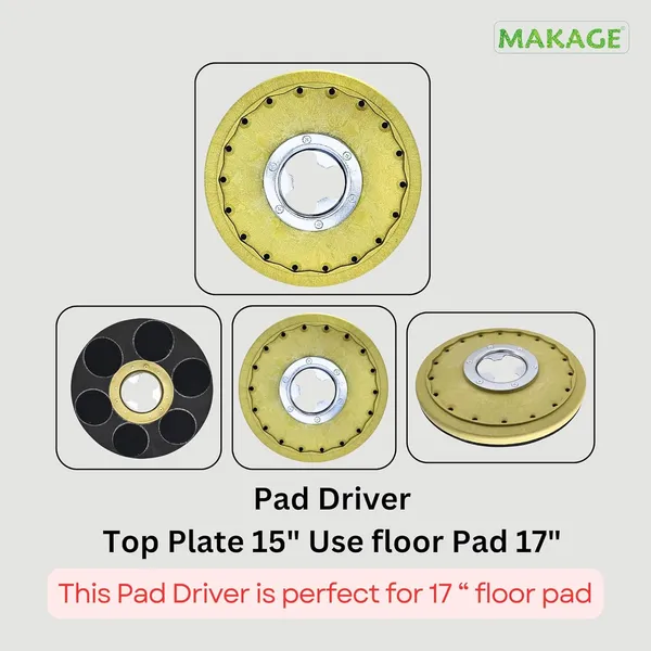 Yellow_Round_Alloy_Steel_Pad_Holder_For_Single_Disc_Machine