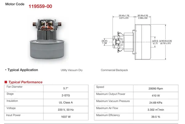 Silver_Ametek_Vacuum_Cleaner_Motor_Dry