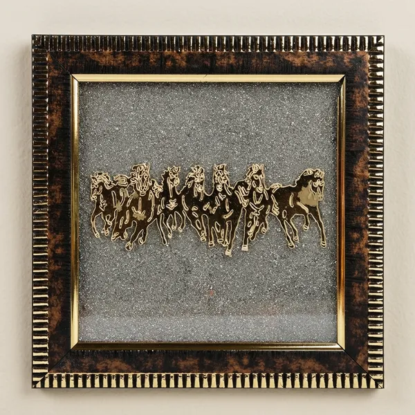 Pyrite_Stone_Horse_Wooden_Frame_7_By_7