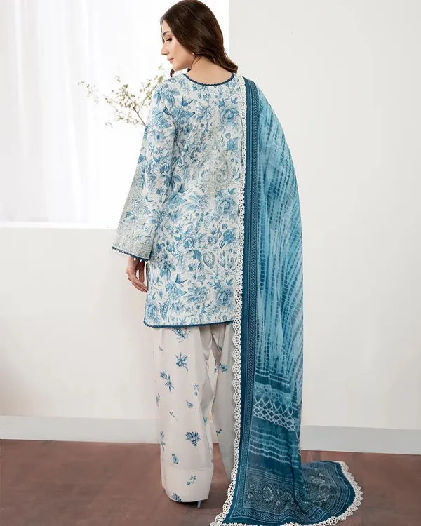 Blue_Floral_Printed_Kurta_Set_With_Dupatta_And_Ethnic_Pakistani_Style_Suit_For_Women
