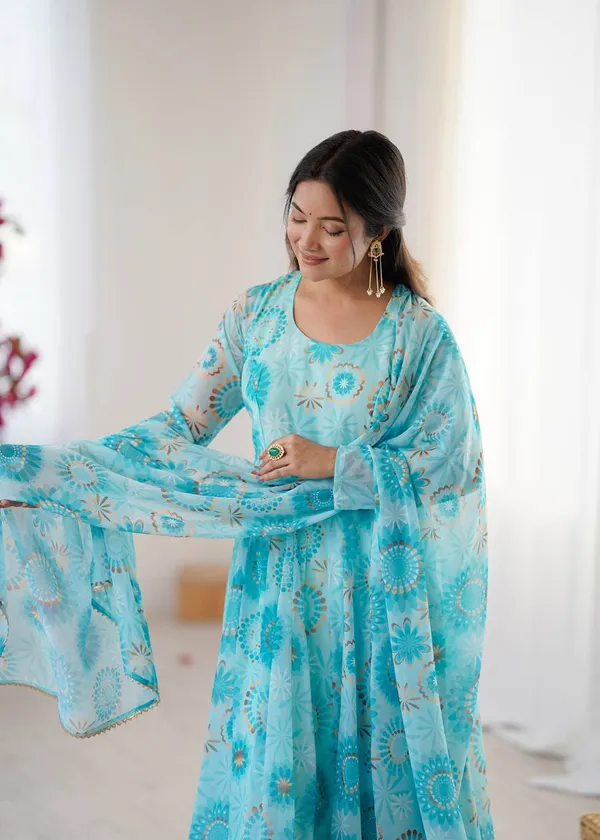 Sky_Blue_Floral_Print_Anarkali_Kurta_Set_With_Dupatta_For_Women