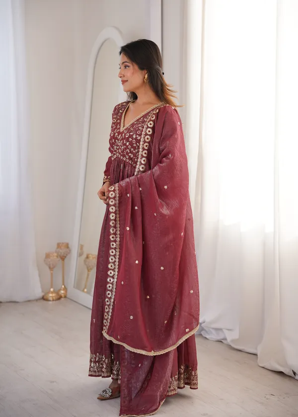 Maroon_Embroidered_Anarkali_Suit_Set_With_Dupatta_For_Women