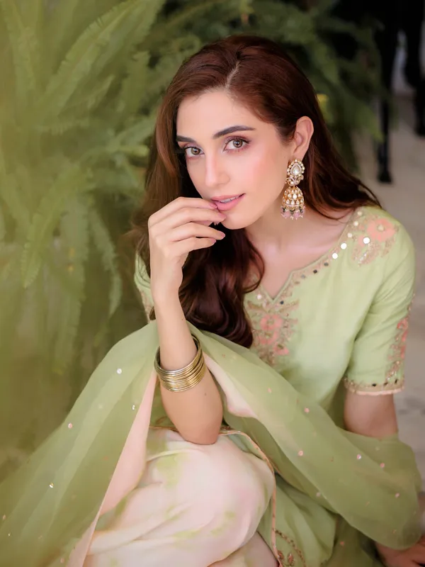 Pastel_Green_And_Pink_Embellished_Palazzo_Suit_With_For_Women