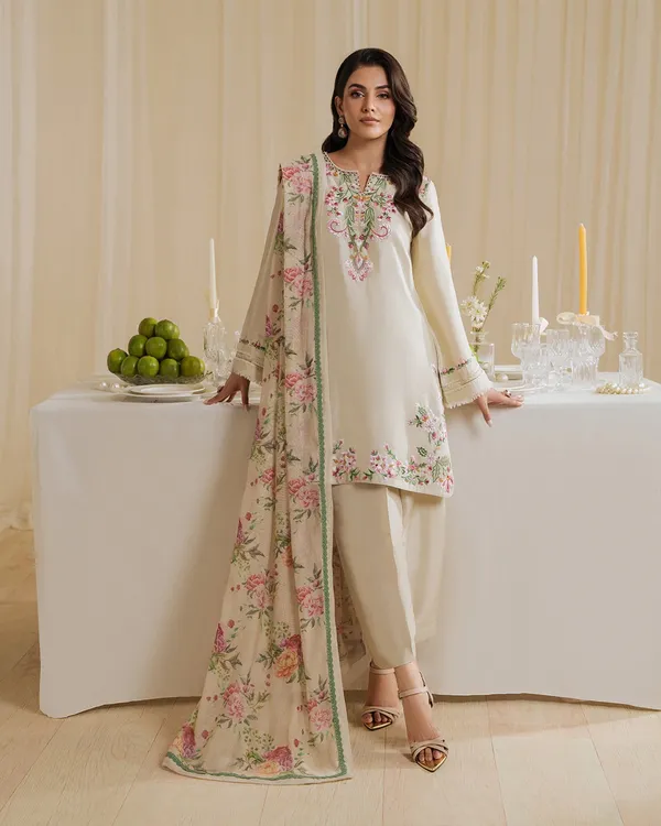 Cream_Floral_Embroidered_Elegant_Ethnic_Wear_Pakistani_Suit_With_Dupatta_For_Women